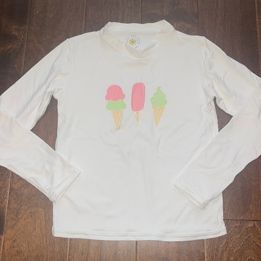 NWT Honey Bee Tees ICE CREAM TREATS LS RASHGUARD sz Small price is firm